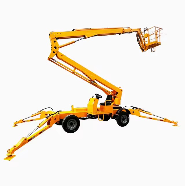  Towable Trailer Boom Lift 4 wheel